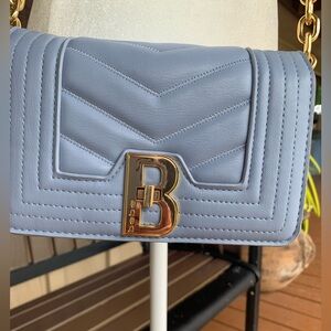 Bebe Katrina Quilted Crossbody-Blue Slate-Purse-NWT